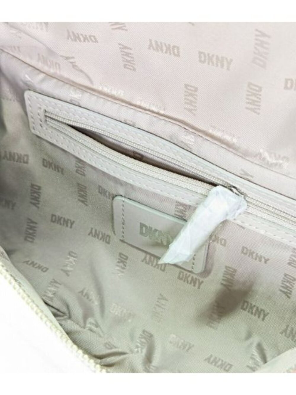 DKNY Tilly Unisex White Medium Zippered Sling Bag O/S (MSRP $148) - Picture 7 of 9